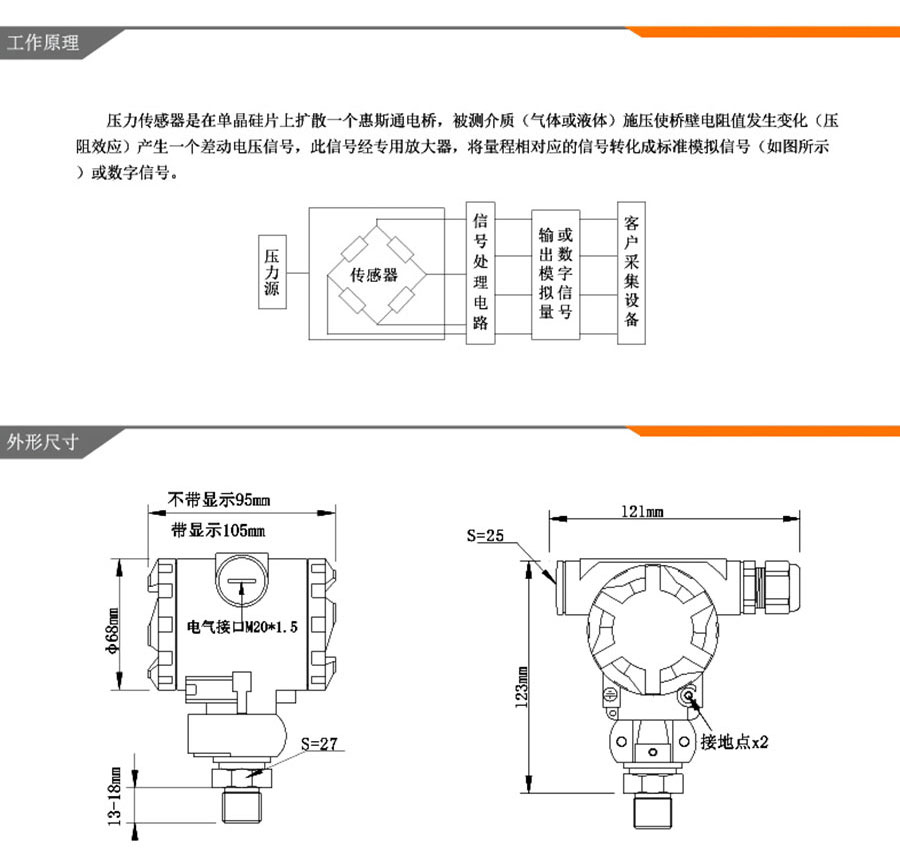 NKYZ18防爆型压力变送器4-20ma、RS485进口扩散硅传感器